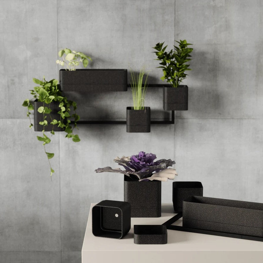Modular Wall Planter with Adjustable Pots