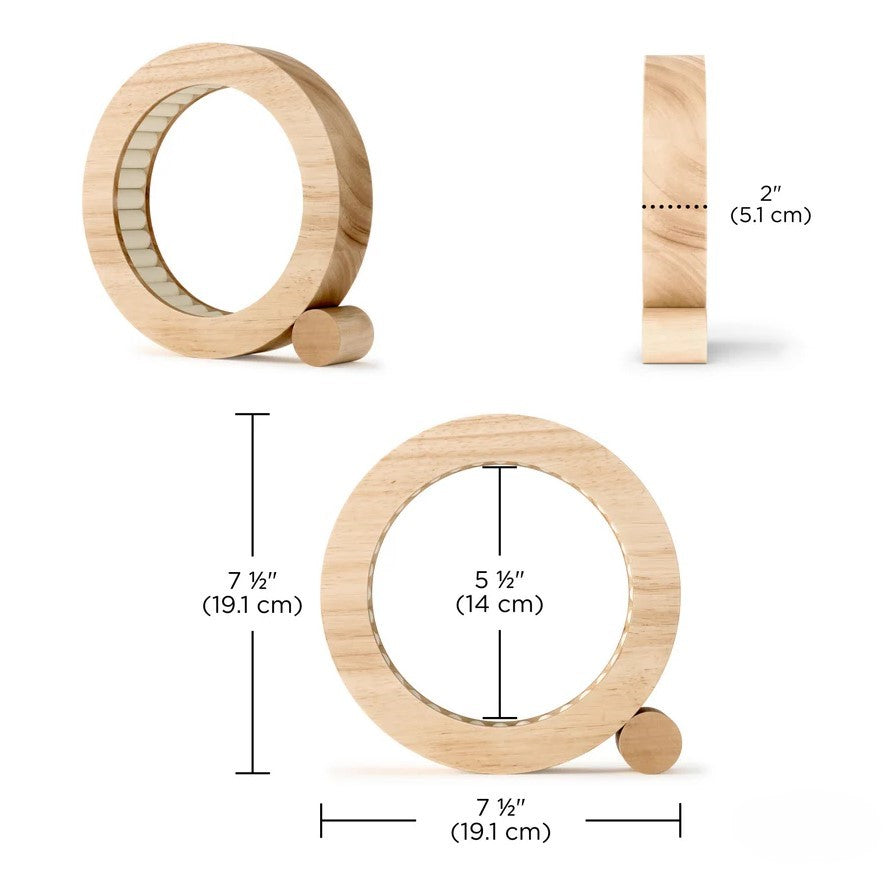 Wooden Jewelry Organizer with Velvet Ring & Earring Display